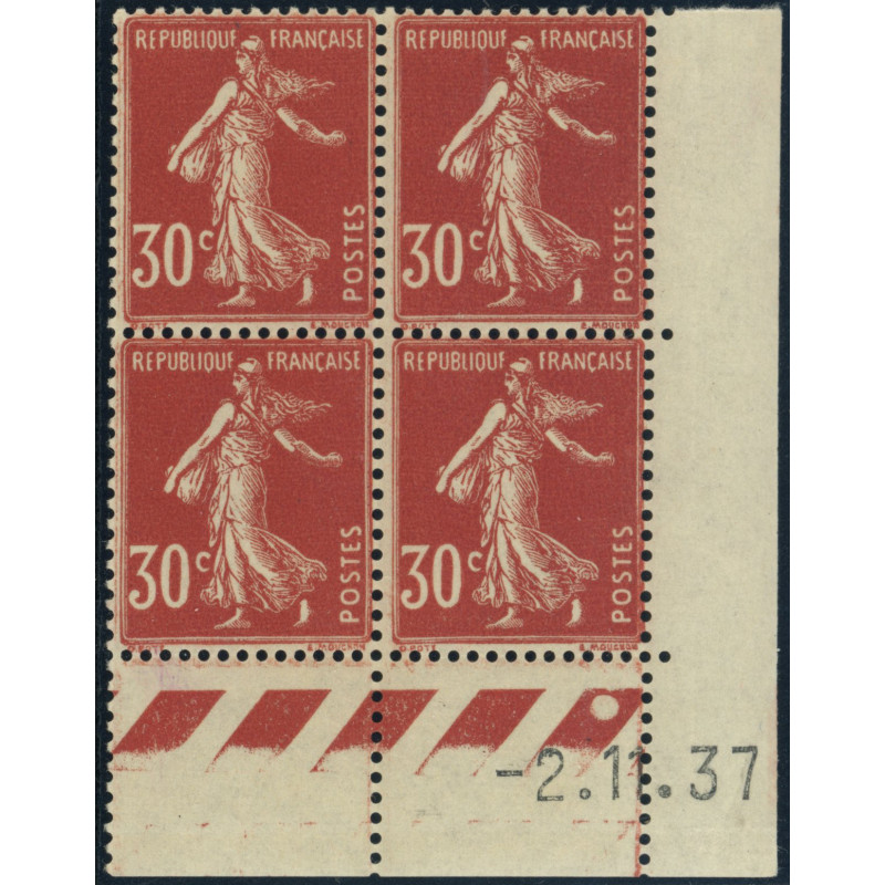 YT 360 - Neuf xx - Bloc de 4 - Coin date 2/11/37