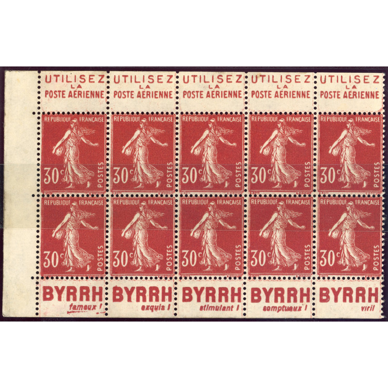 YT 360 - Neuf xx - Bloc de 10 - Avec Pub de Carnet