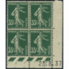 YT 361 - Neuf xx - Bloc de 4 - Coin date 23/8/37