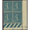 YT 362 - Neuf xx - Bloc de 4 - Coin date 4/2/38