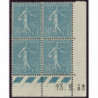 YT 362 - Neuf xx - Bloc de 4 - Coin date 13/9/38