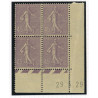YT 197 - Neuf xx - Bloc de 4 - Coin date 29/5/29