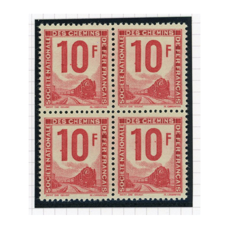 Colis Postaux - YT 10 - Bloc de 4 - Neuf xx