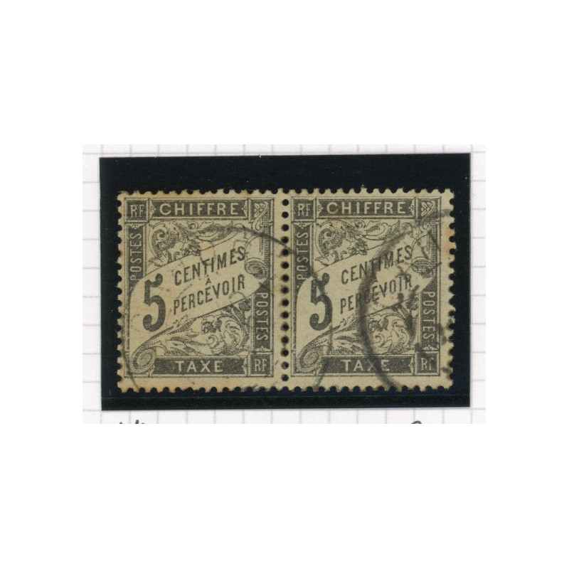 Timbres-Taxe - YT 14 - Paire - Oblitere - Cote 80