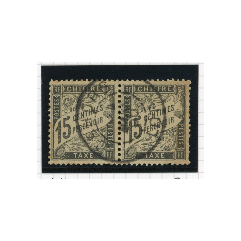 Timbres-Taxe - YT 16 - Paire - Oblitere - Cote 30