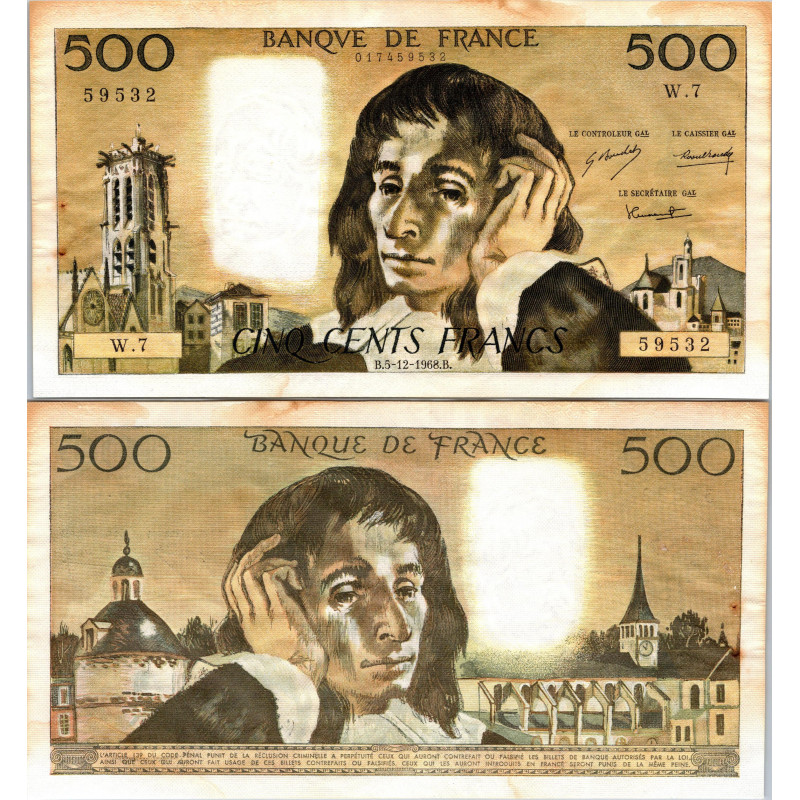 Fay.01.02 - 05/12/68 - Alph W.7 - 500 Francs Pascal