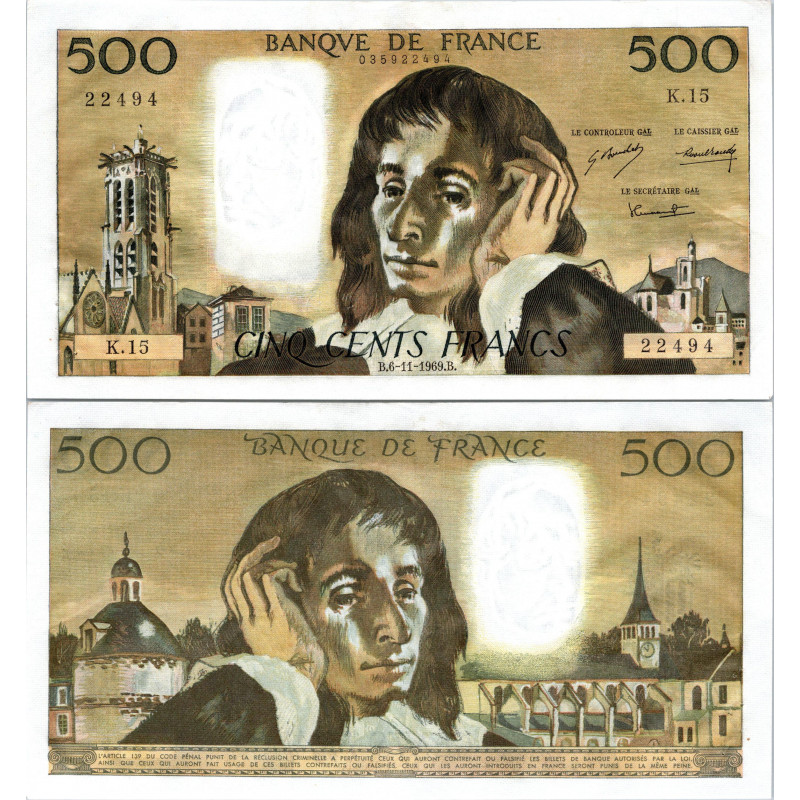 Fay.01.04 - 06/11/69 - Alph B.14 - 500 Francs Pascal